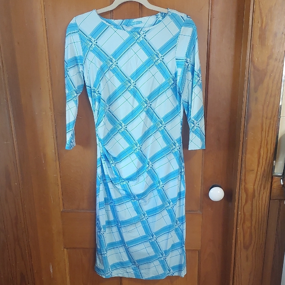 Last Call!!! J. McLaughlin Blue Plaid Women's Dress